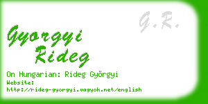 gyorgyi rideg business card
